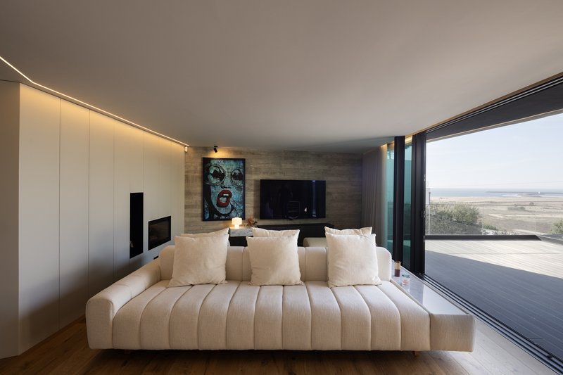 House_JA / éOp – arquitectura e design - Interior Photography, Living Room, Wood, Sofa, Lighting, Chair